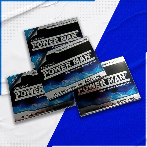 16 Pastillas Power Man Vigorizante Natural para Hombres - Fórmula con Maca, Jalea Real, Avena Sativa y Vitamina B | Suplemento para Potencia Masculina y Vitalidad, Energía y Rendimiento