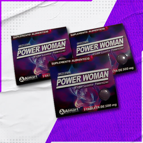 3 Pastillas Power Woman Vigorizante Natural para Mujeres - Fórmula con Maca, Jalea Real, Avena Sativa y Vitamina B | Suplemento para Potencia Femenina y Vitalidad, Energía y Rendimiento