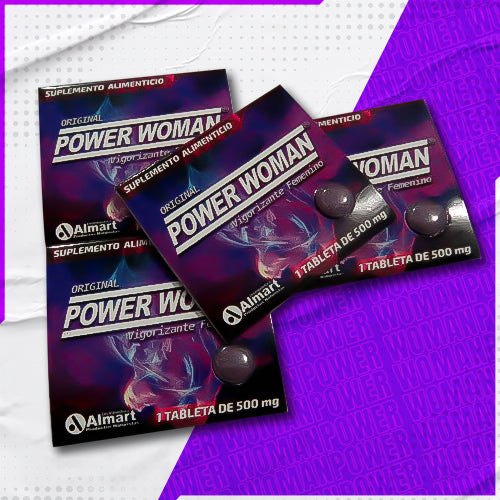 4 Pastillas Power Woman Vigorizante Natural para Mujeres - Fórmula con Maca, Jalea Real, Avena Sativa y Vitamina B | Suplemento para Potencia Femenina y Vitalidad, Energía y Rendimiento