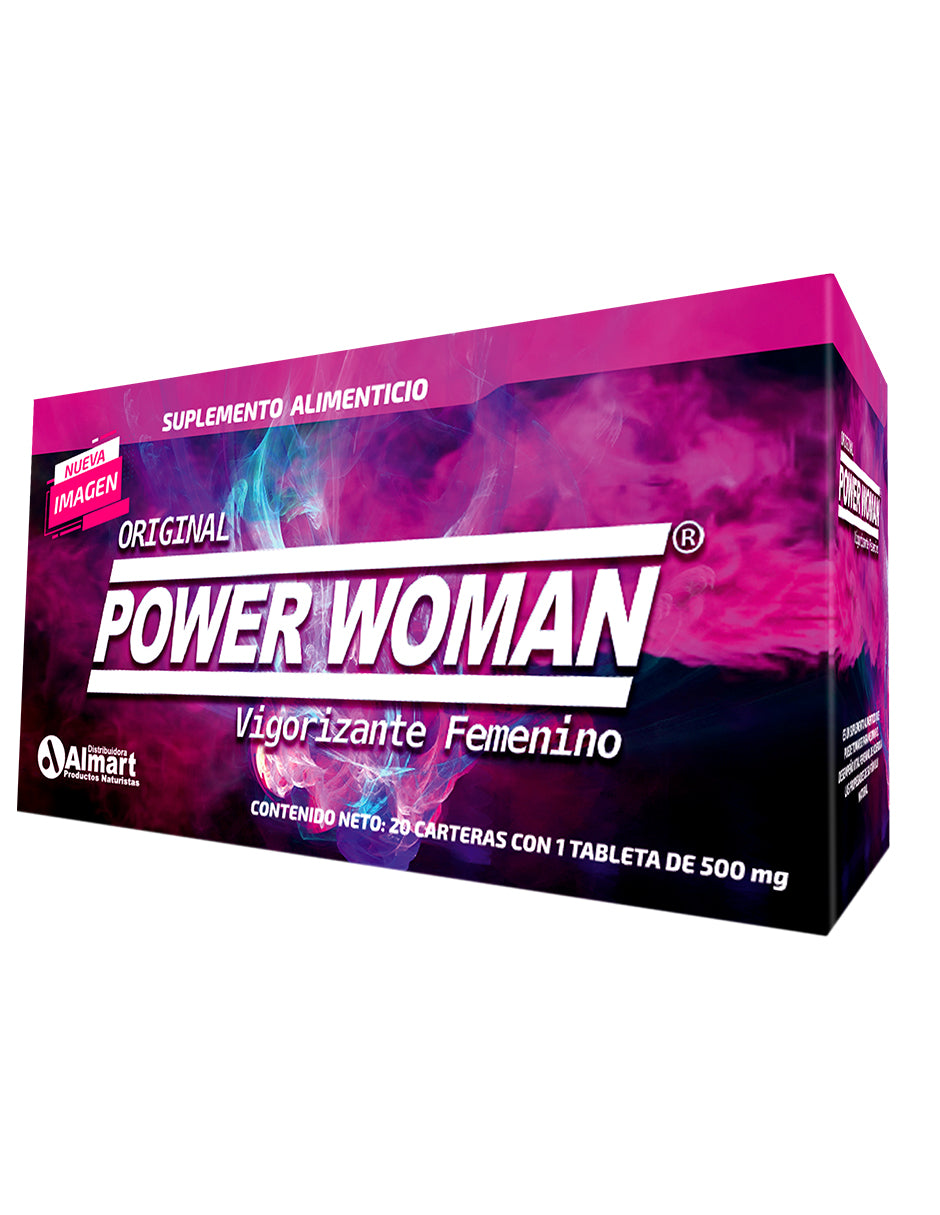 20 Pastillas Power Woman Vigorizante Natural para Mujeres - Fórmula con Maca, Jalea Real, Avena Sativa y Vitamina B | Suplemento para Potencia Femenina y Vitalidad, Energía y Rendimiento